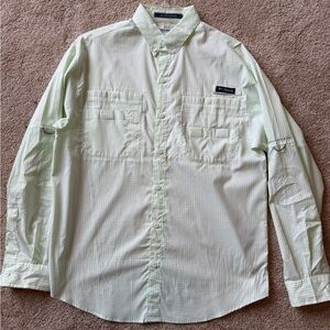 Columbia Super Tamiami Omni-Shade Men's Mint Green Casual Shirt